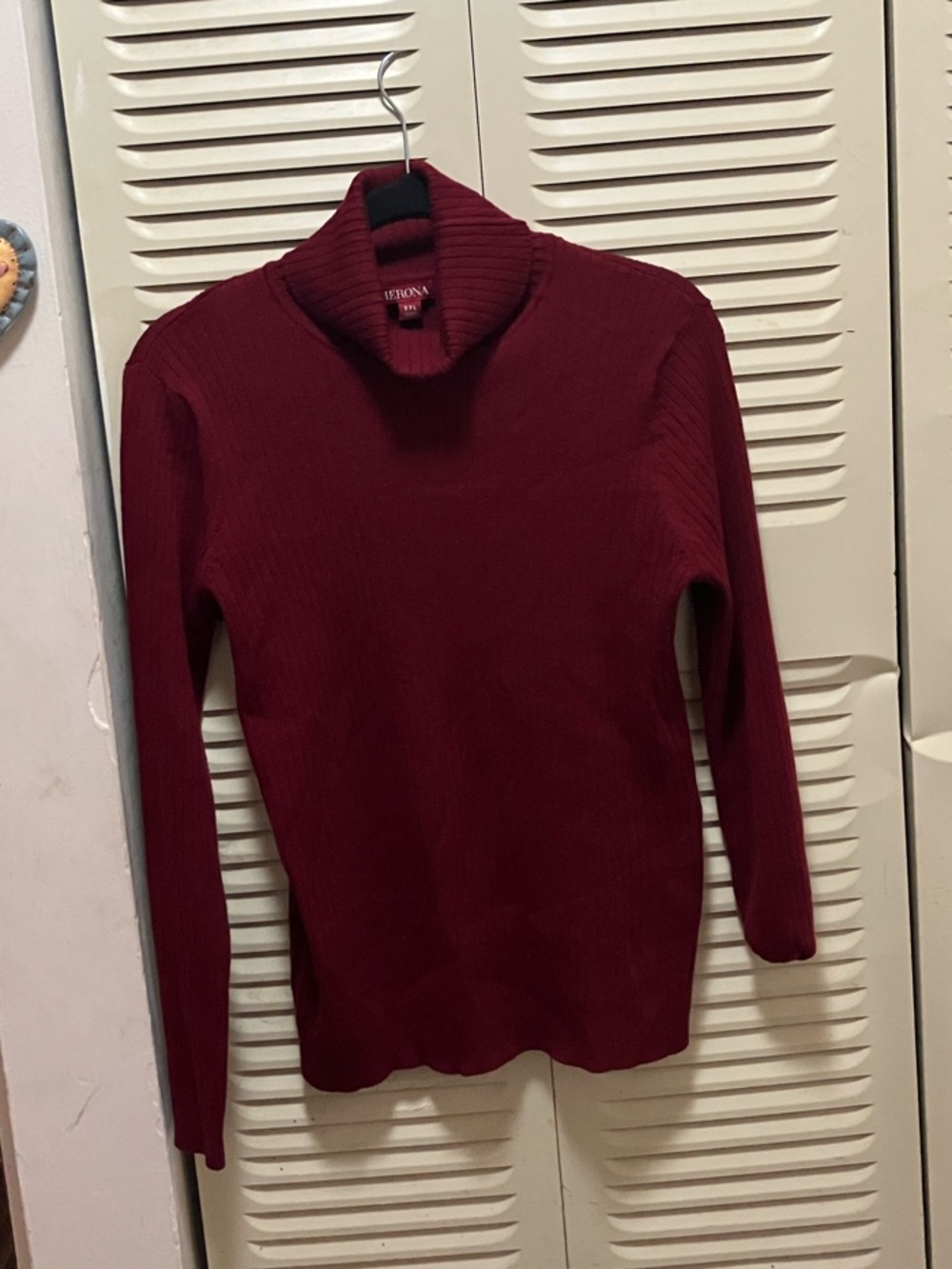 Merona Women's Burgundy Ribbed Cowl Neck Sweater